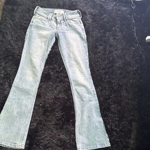Hollister Women's Light Blue Flare Jeans